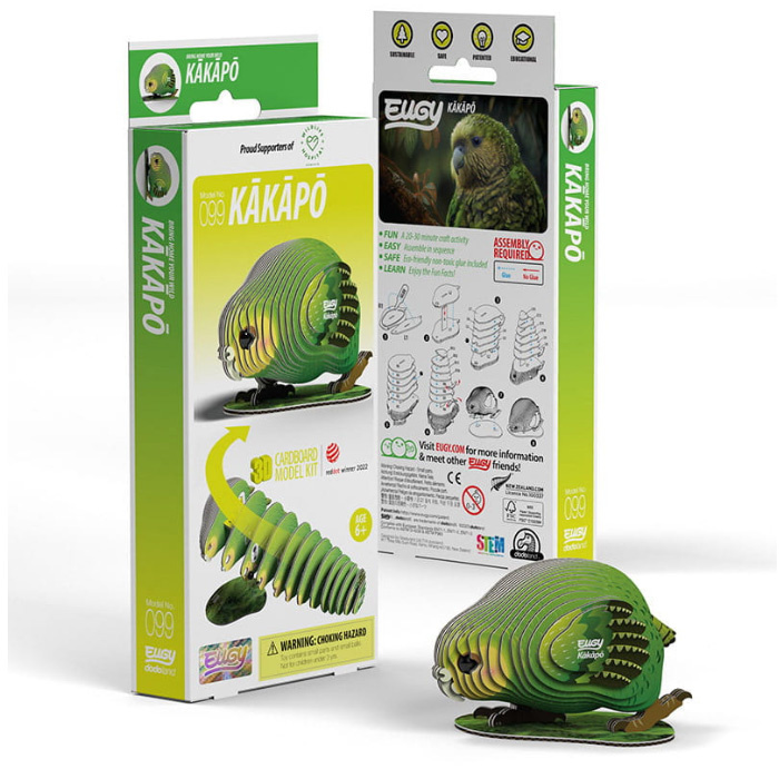 Układanka 3D Papuga Kakapo Eugy - zabawka edukacyjna