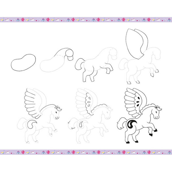 Zestaw kreatywny Rysowanie krok po kroku Fantastyczne stworzenia 7+, Janod