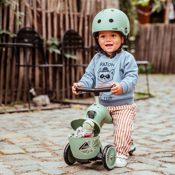 Scoot and Ride HK1 Lifestyle 2w1 jeździk i hulajnoga dla dzieci 1-5 lat, kolor: Green Lines