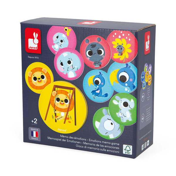 Gra edukacyjna Memory Emocje 24 elementy dla dzieci 2 lata+, Janod