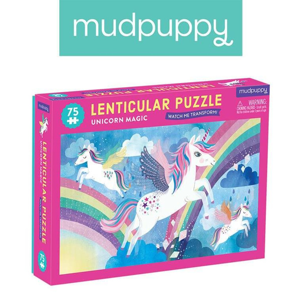 Puzzle 3D Magiczne jednorożce 75 el. 5+, Mudpuppy