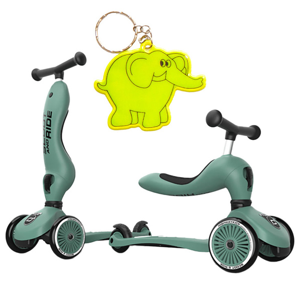 Scoot and Ride HK1 2w1 jeździk i hulajnoga dla dzieci 1-5 lat, kolor: Forest