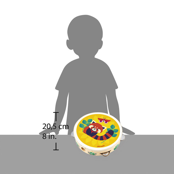 Instrument muzyczny, drewniany - Tamburyn Gioia dla dzieci, 2 lata+, Janod