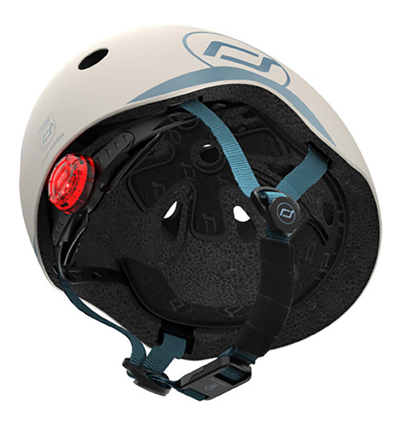 Zestaw: Scoot and Ride Kask dla dzieci 1-5 lat rozm. XXS-S, kolor: Ash + ochraniacze rozm. XXS