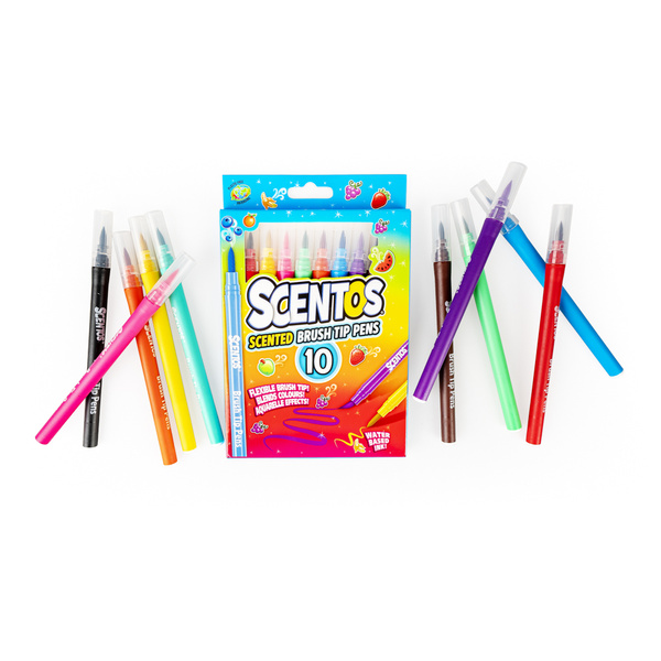 Pachnące Flamastry - Pędzel, zestaw 10 szt., dla dzieci, 3 lata+, Scentos