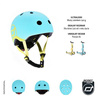 Scoot and Ride Kask dla dzieci 1-5 lat rozm. XXS-S, kolor: Blueberry