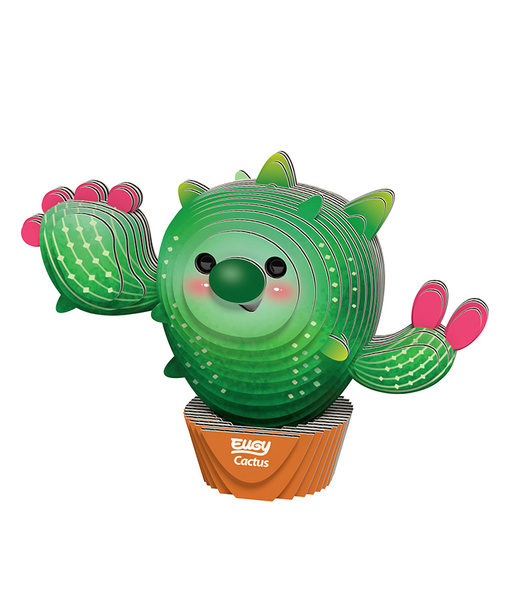 Układanka Puzzle 3D Kwitnący Kaktus - zestaw kreatywny dla dzieci 6+, Eugy