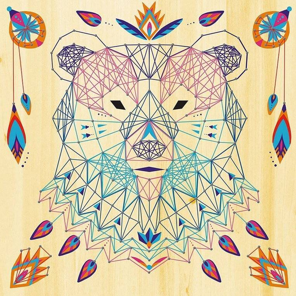 Zestaw kreatywny Przeplatanka 3D String art Zwierzęta 10+, Janod