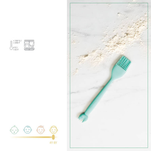 Silikonowy pędzelek Mały kucharz, Nosorożec Marius, 4+, Lilliputiens