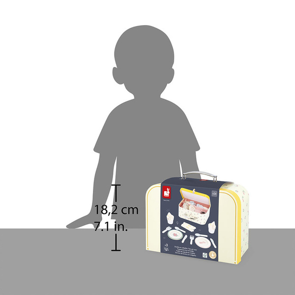 Zestaw piknikowy w walizce z akcesoriami, drewniany, 3 lata+, Janod