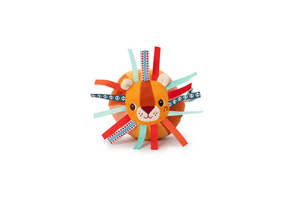 Piłeczka sensoryczna z dzwoneczkiem Lew Jack, dla dzieci 6 m+, Lilliputiens