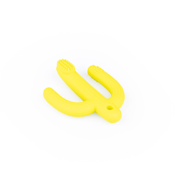 Silikonowy gryzak na ząbkowanie Kaktus żółty dla dzieci 3 m+, Giligums