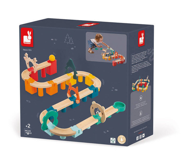 Drewniana układanka tor Mój pierwszy kulodrom 2+, Janod