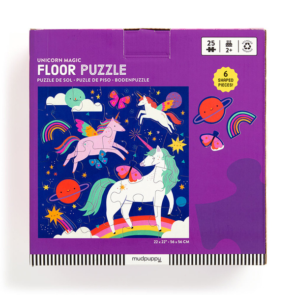 Puzzle podłogowe Magiczne jednorożce 25 elementów, 3 lata+, Mudpuppy