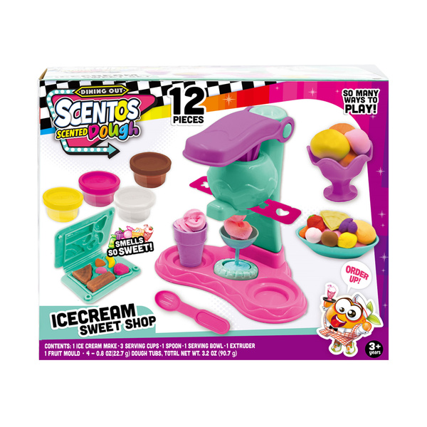 Zestaw Maszyna do lodów - ciastolina dla dzieci, 3 lata+, Scentos