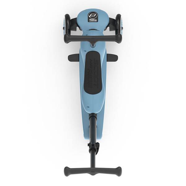 Scoot and Ride HK1 Push and Go 2w1 jeździk i hulajnoga dla dzieci 1-5 lat, kolor: Steel