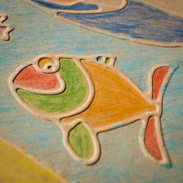 Wypukła kolorowanka dotykowa Zwierzęta, brązowa - eko, Robot Manufacture