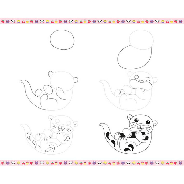 Zestaw kreatywny Rysowanie krok po kroku Modele kawaii dla dzieci 6+, Janod