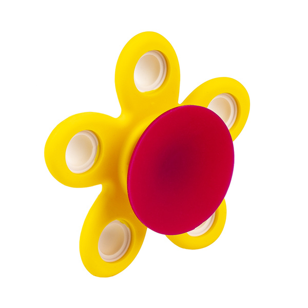 Zabawki sensoryczne - Zakręcony Kwiatek Pop It, żółty, dla dzieci, 3 m+, GiliGums