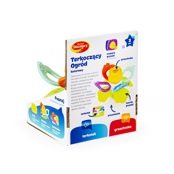 Zabawka sensoryczna - Terkoczący Ogród, dla dzieci, 3 m+, Dumel