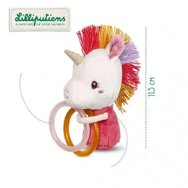 Grzechotka Jednorożec Lena - zabawka sensoryczna, 3 m+, Lilliputiens
