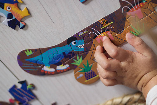 Puzzle konturowe Jurajski Skatepark 75 elementów 5+, Mudpuppy