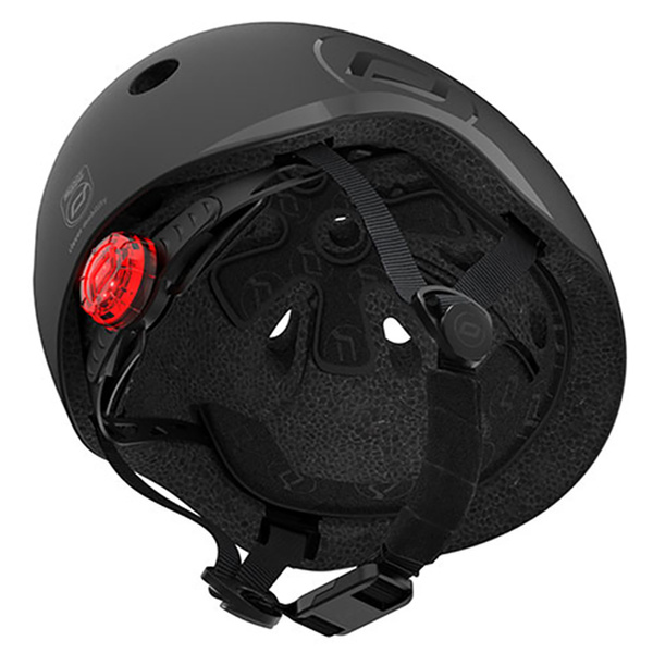 Zestaw: Scoot and Ride Kask dla dzieci 1-5 lat rozm. XXS-S, kolor: Black (czarny) + ochraniacze rozm. XXS