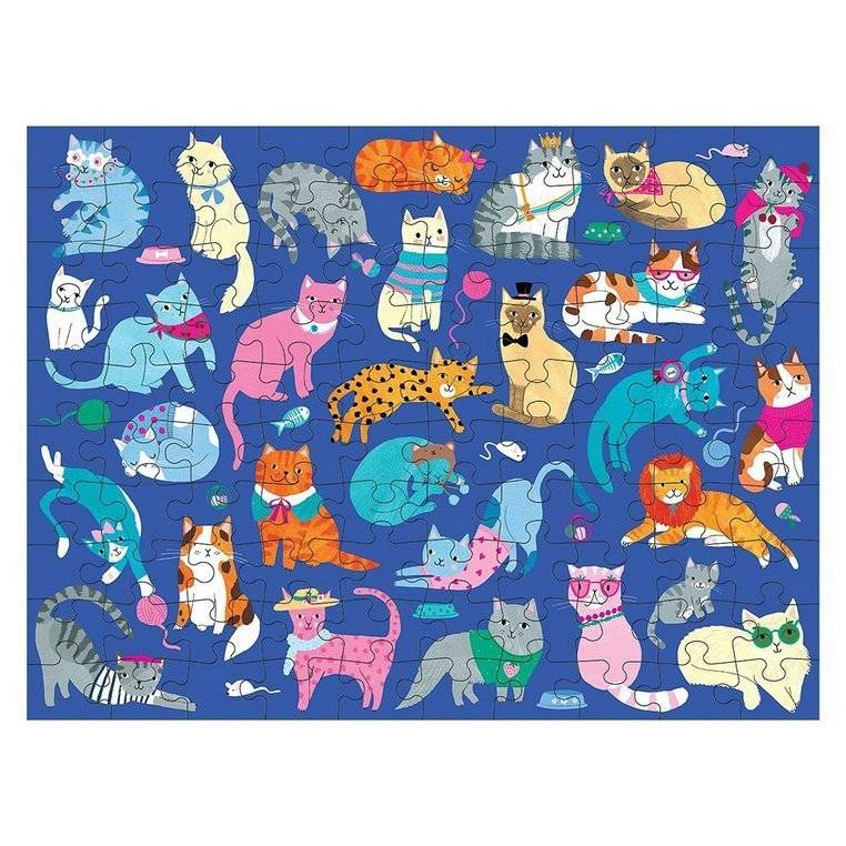 Puzzle edukacyjne Koty i psy Mudpuppy 100 elementów - kolorowe