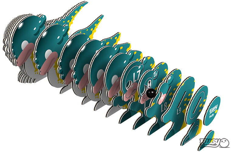 Puzzle 3D Pachycefalozaur Eugy - ekologiczna zabawka dla dzieci 6+
