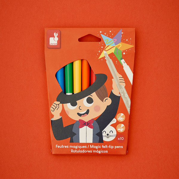 Zestaw kreatywny - Magiczne flamastry zmieniające kolor, 3 lata+, Janod