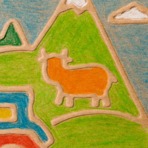 Wypukła kolorowanka dotykowa Zwierzęta, brązowa - eko, Robot Manufacture