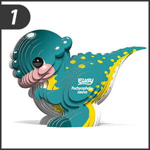 Układanka Puzzle 3D Pachycefalozaur - zestaw kreatywny dla dzieci 6 lat+, Eugy