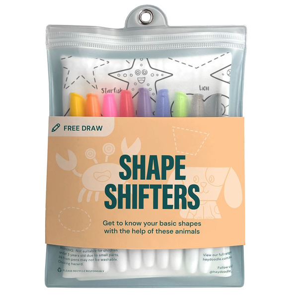 Mata Silikonowa Duża do Kolorowania A3- Kształty i Zwierzęta 3+, HeyDoodle