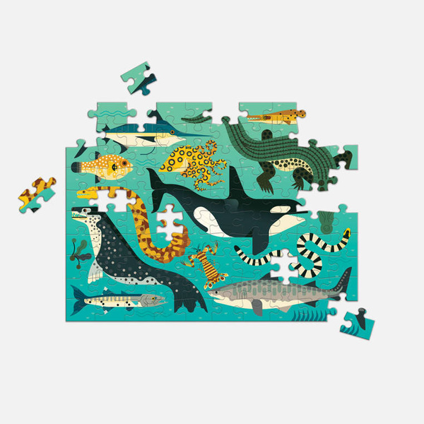 Puzzle dwustronne 100 elementów 6+, Mudpuppy