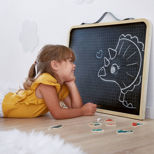 Dwustronna tablica ścienna z akcesoriami 3+, Janod