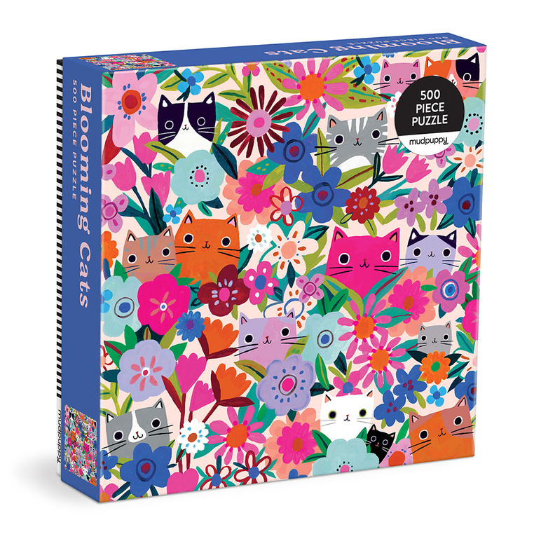 Puzzle rodzinne Kwitnące kotki Mudpuppy 500 elementów