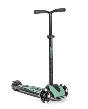 Scoot and Ride HK5 Hulajnoga dla dzieci 5+ trójkołowa z kółkami LED, kolor: Forest