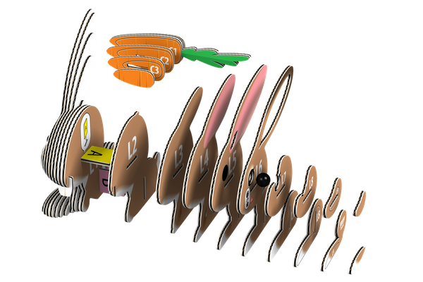 Układanka 3D Królik, Eugy