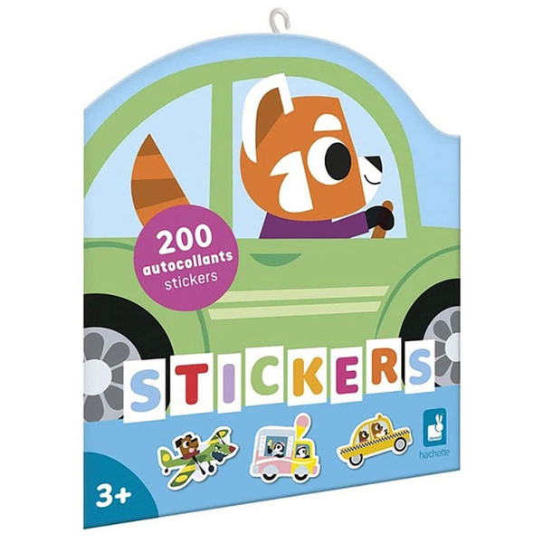 Zestaw kreatywny - książeczka z naklejkami Pojazdy, dla dzieci, 18 m+, Janod