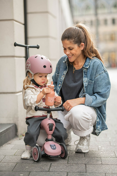 Scoot and Ride HK1 Push and Go 2w1 jeździk i hulajnoga dla dzieci 1-5 lat, kolor: Wildberry