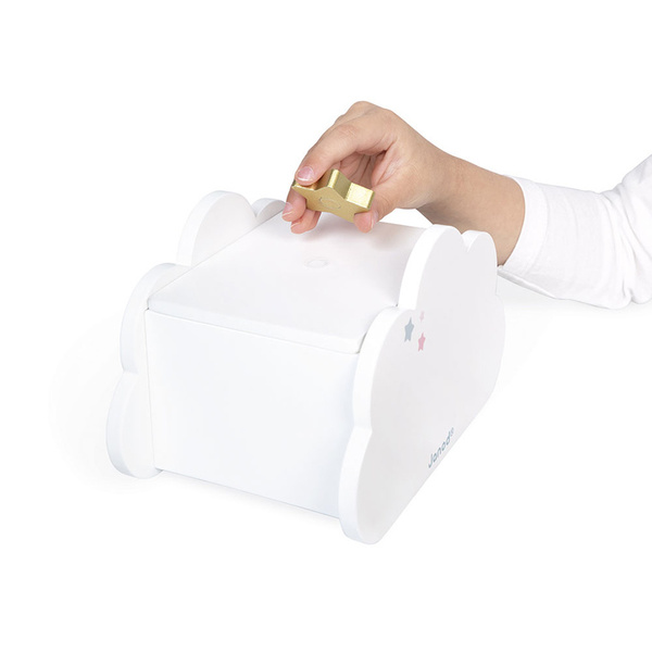 Szkatułka na biżuterię z lusterkiem, naszyjnikiem dla dziewczynki, 3+, Janod