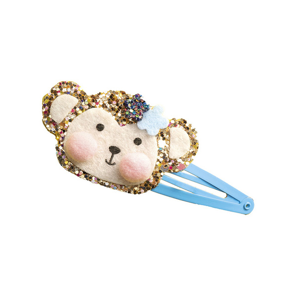 Zestaw kreatywny do tworzenia biżuterii Brokatowe spinki Egzotyczne zwierzęta 5+, Janod