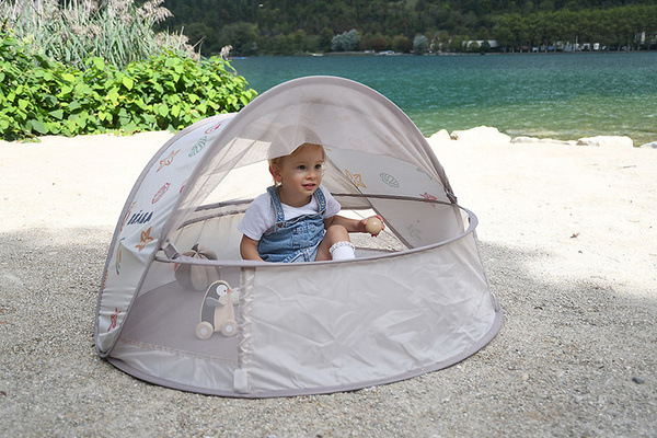 Namiot plażowy 100 cm średnicy, z moskitierą i pokrowcem Breezynest UV, Beaba