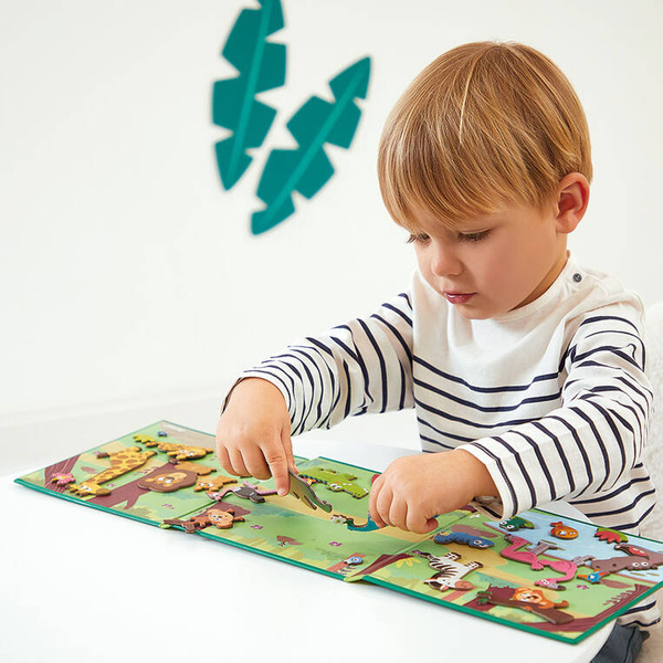 Układanka Magnetyczna Afrykańskie zwierzęta Magneti'stories 3+, Janod