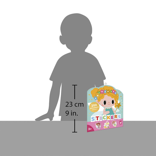 Zestaw kreatywny - książeczka z naklejkami Wróżki, dla dzieci, 3 lata+, Janod