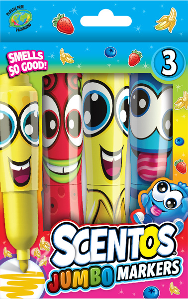 Pachnące Markery - Śmieszne Minki, zestaw 3 szt., 3 lata+, Scentos
