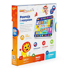 Zabawki interaktywne - Tablet Poznaję i Nazywam, dla dzieci, 3 lata+, Dumel