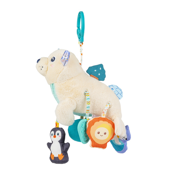 Zawieszka do wózka łóżeczka z gryzakiem Foka Sonia dla dzieci 0 m+, Balibazoo