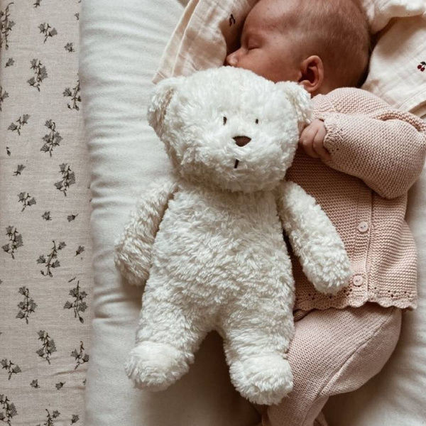 Moonie, Szumiący miś organic z lampką LED, kolor: Polar