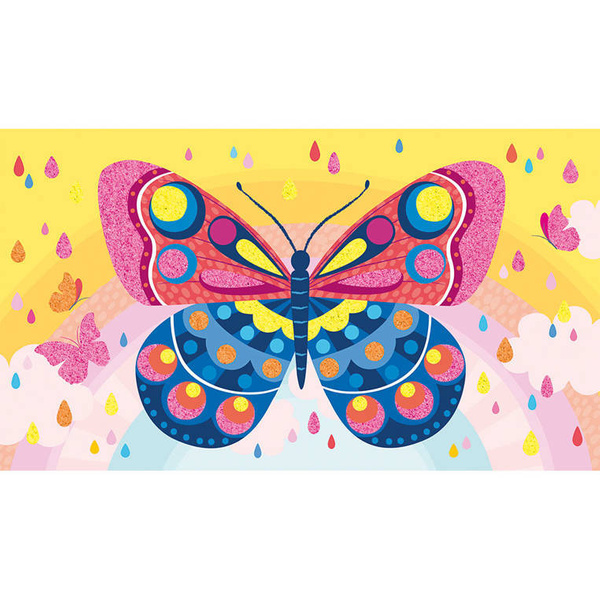 Zestaw kreatywny Fluorescencyjny piasek Motyle 6+, Janod